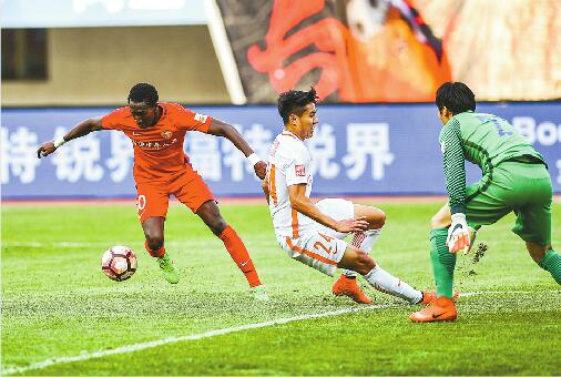 魯能1-1客場戰平延邊 本賽季魯能5勝2平2負暫居積分榜第5位